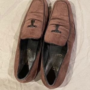 brown men’s salvatore ferragamo loafers